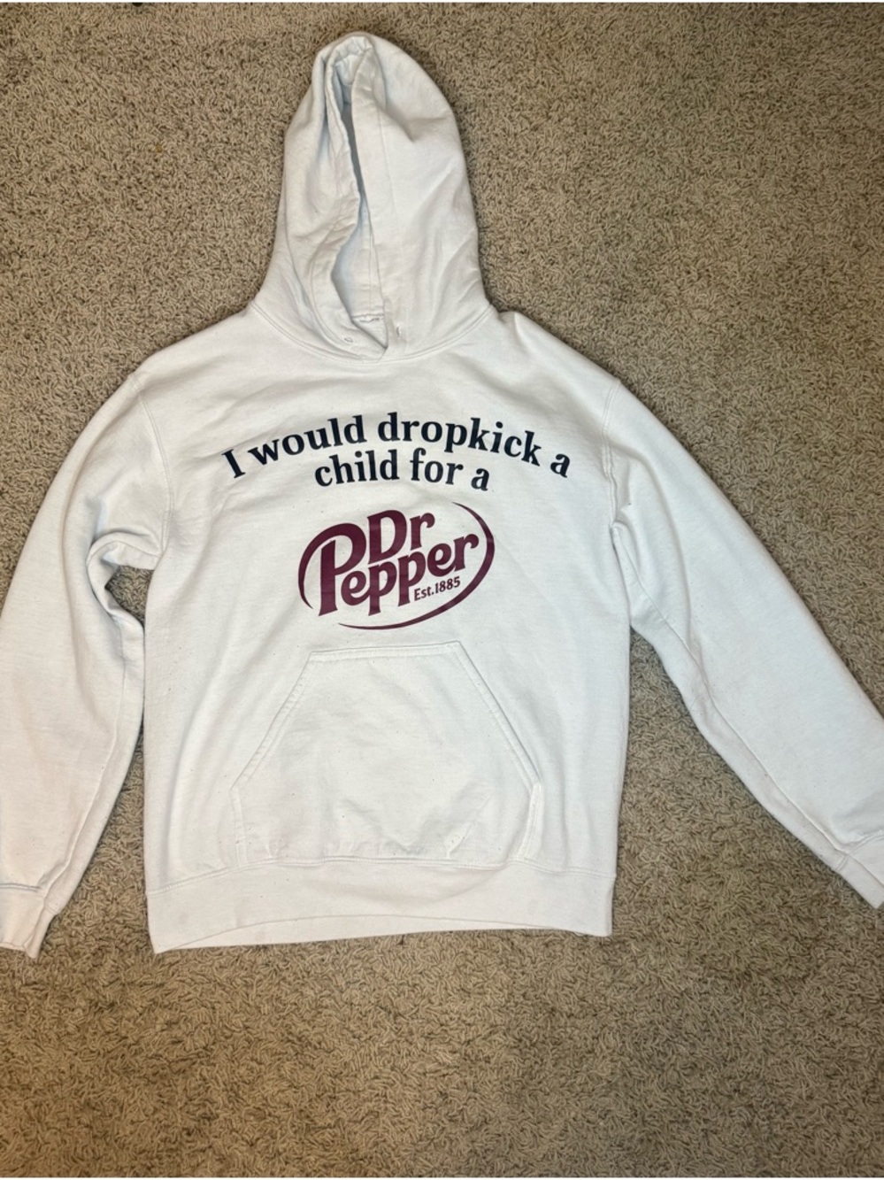 Drop Kick For Dr Pepper Youth Hoodie White